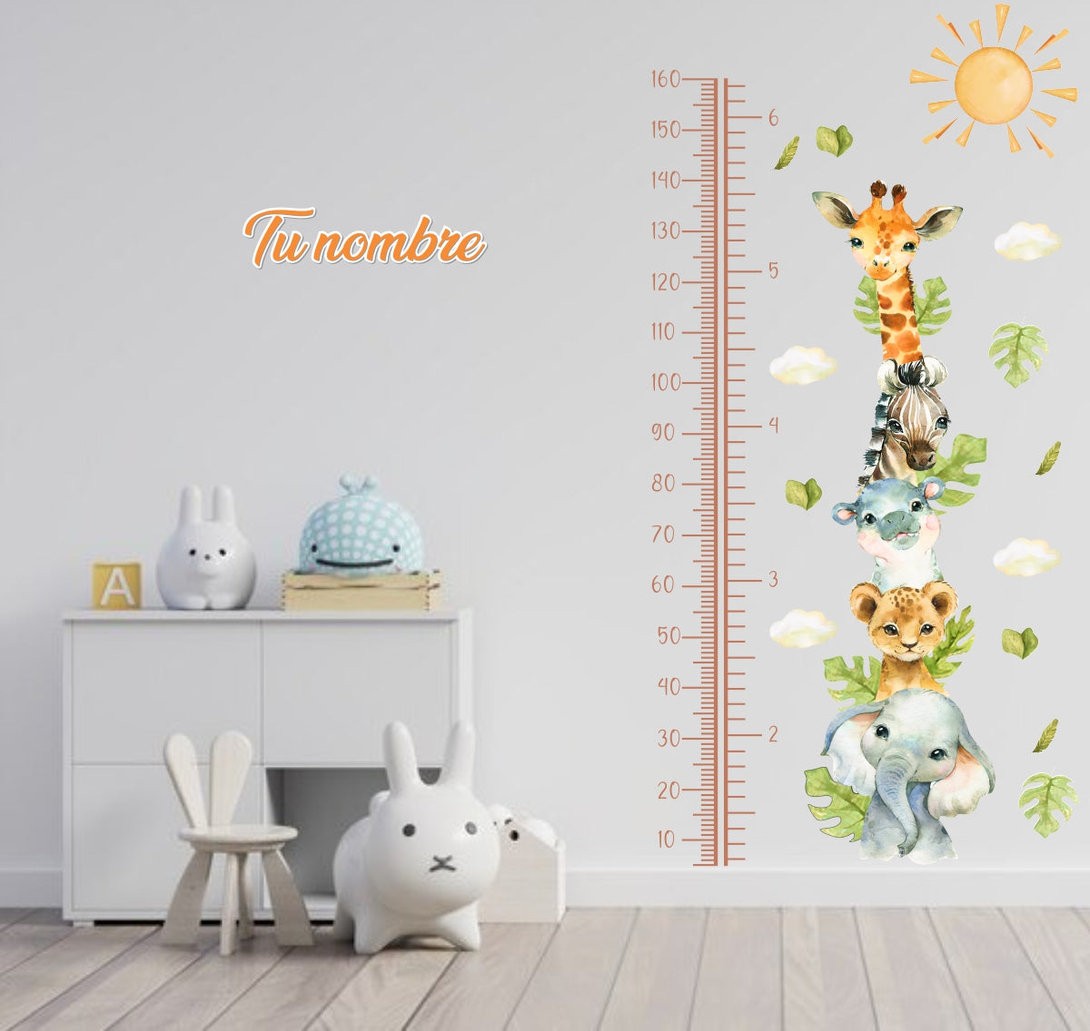 Medidor de altura infantil con animales 2
