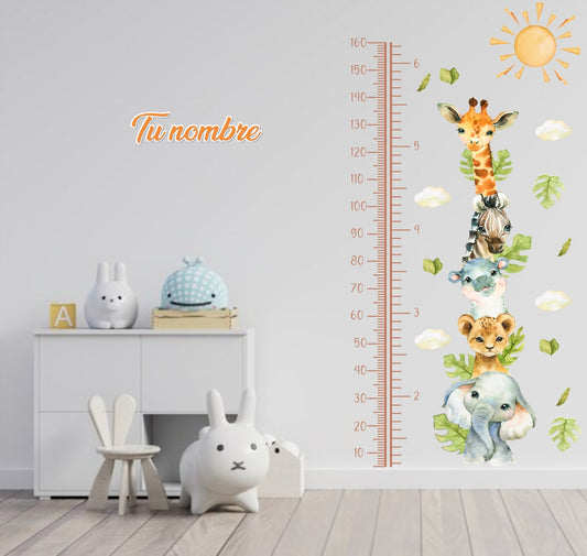 Medidor de altura infantil con animales 2