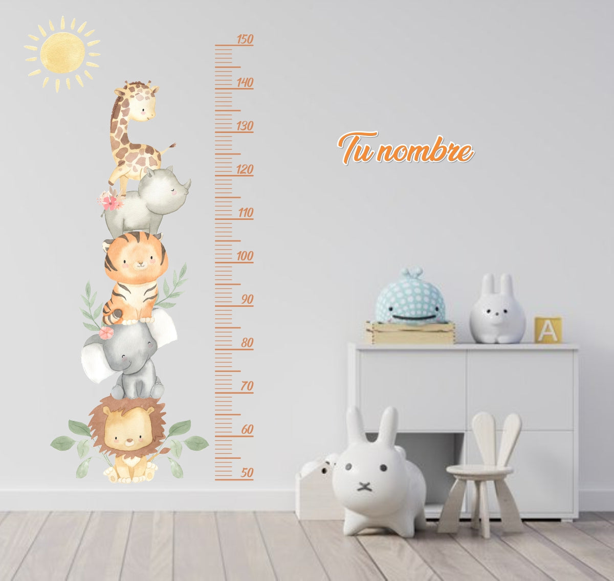 Medidor de altura infantil con animales 3