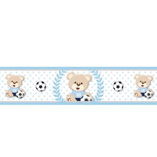 Cenefa infantil adhesivaOso Futbolista