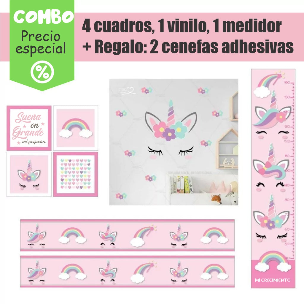 Combo de unicornio arcoiris