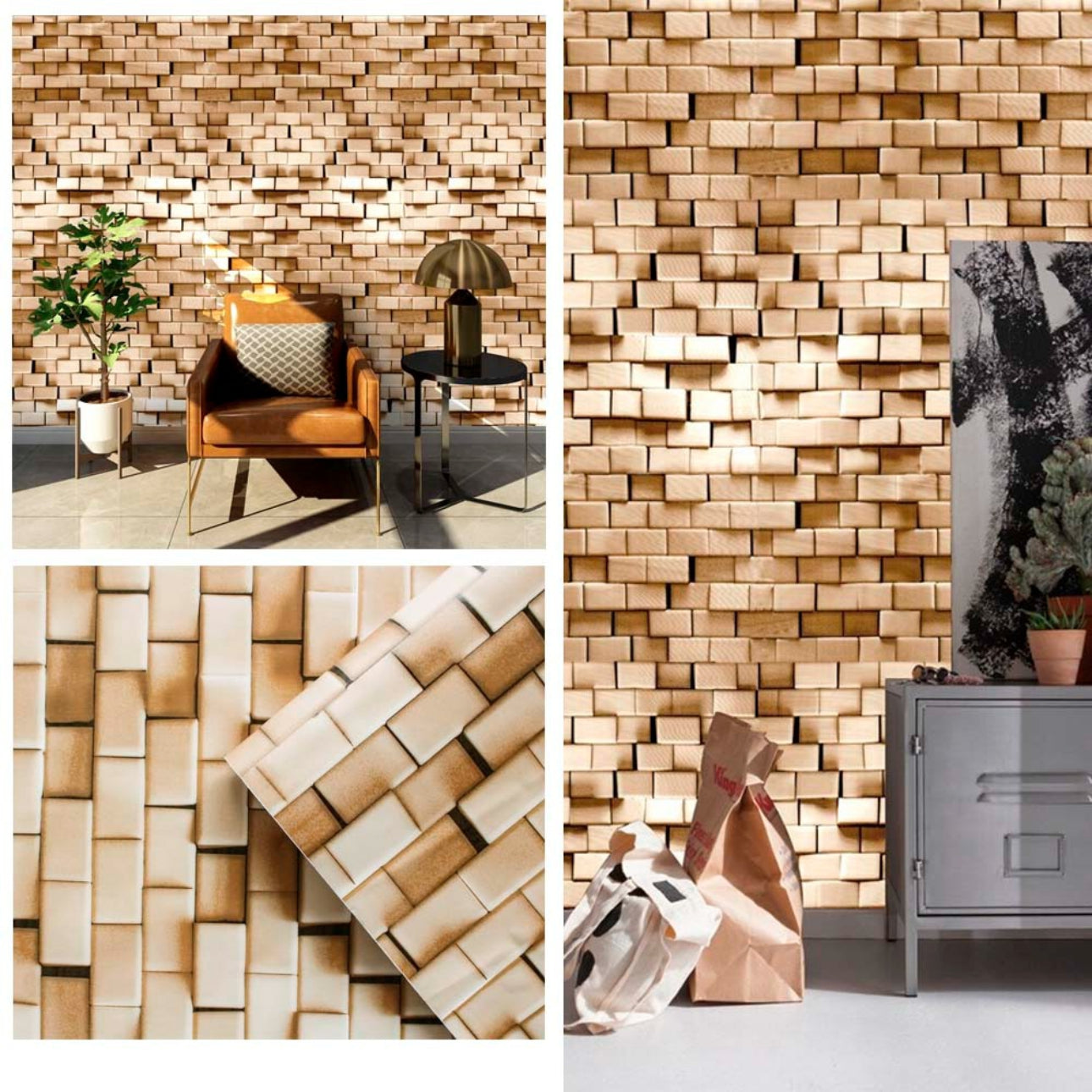 Papel Tapiz Adhesivo 3D