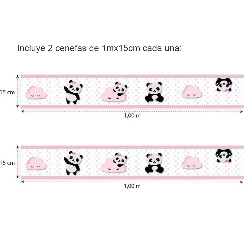 Combo de oso panda rosa