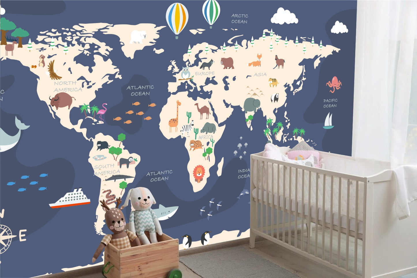 Papel para paredes Mapa mundial 2