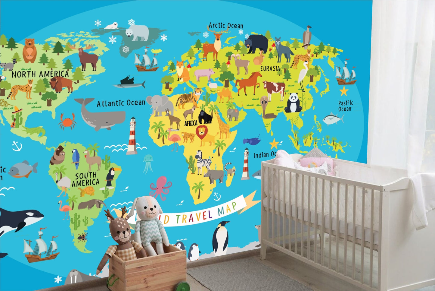 Papel para paredes Mapa mundial 7