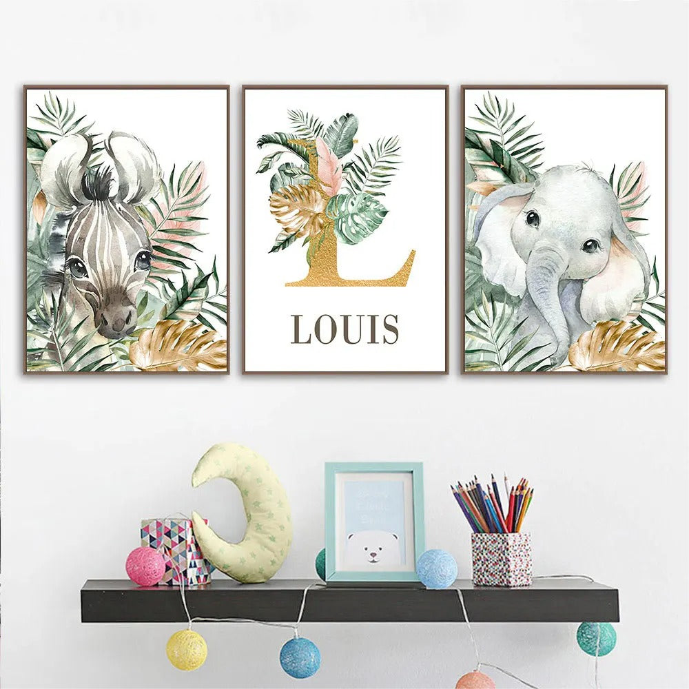 Cuadros Decorativos infantiles Modernos animales de la selva