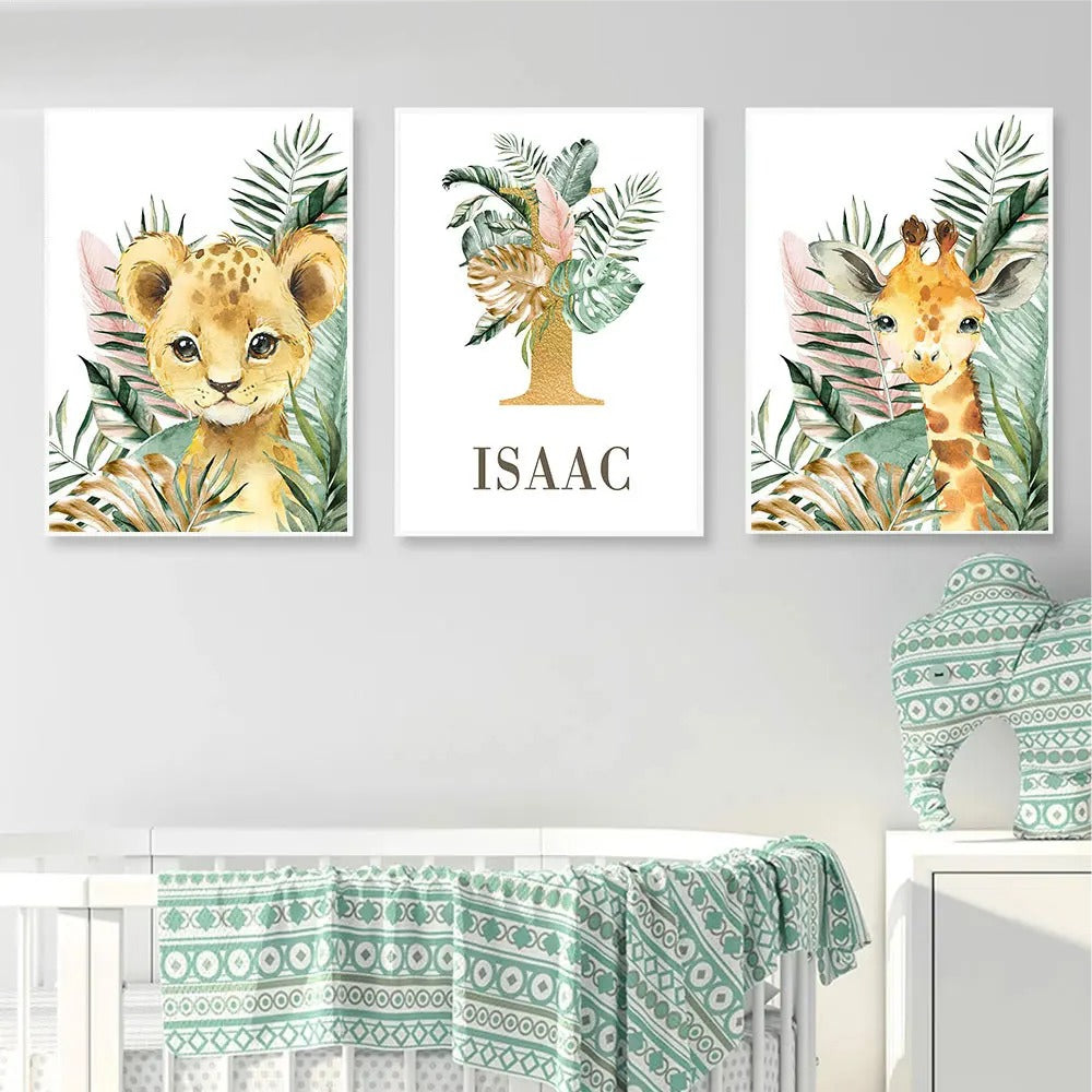 Cuadros Decorativos infantiles Modernos animales de la selva