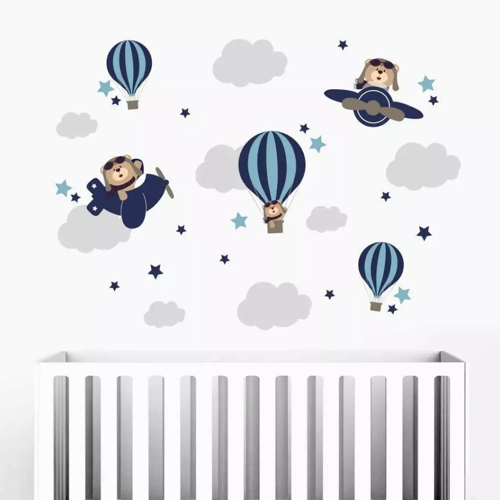 Conjunto de oso de aviador azul marino