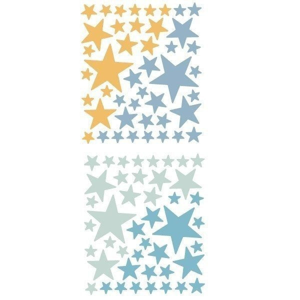 pegatinas de pared estrellas colores variados
