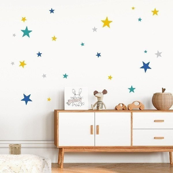 pegatinas de pared estrellas colores variados