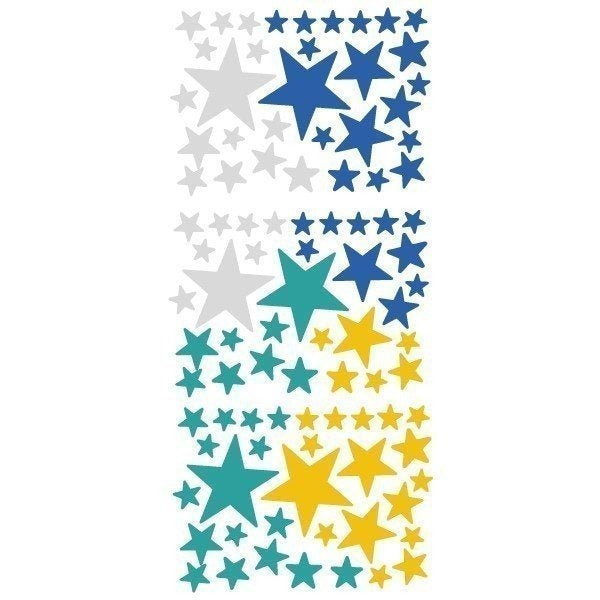 pegatinas de pared estrellas colores variados