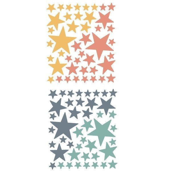 pegatinas de pared estrellas colores variados