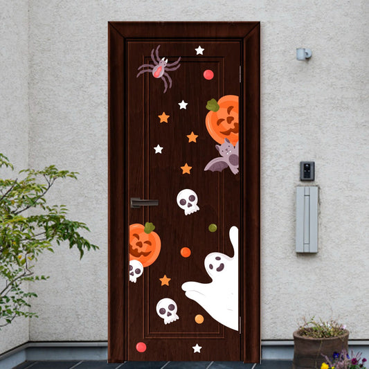 Vinilo para puerta Hallowen Fantasmas y Hechizos