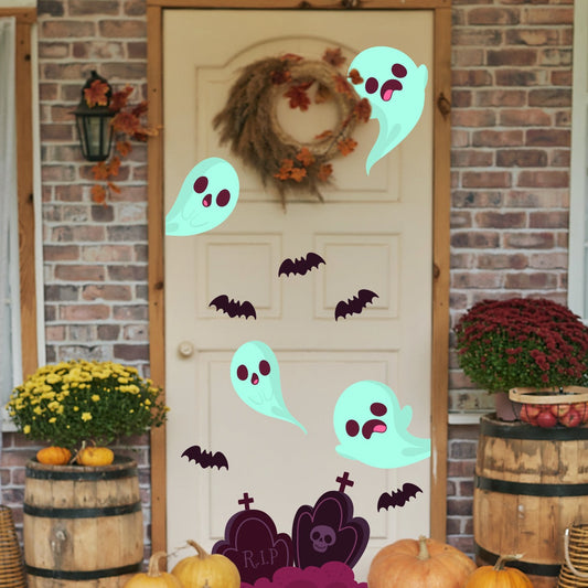 Vinilo para puerta Hallowen La Casa Embrujada