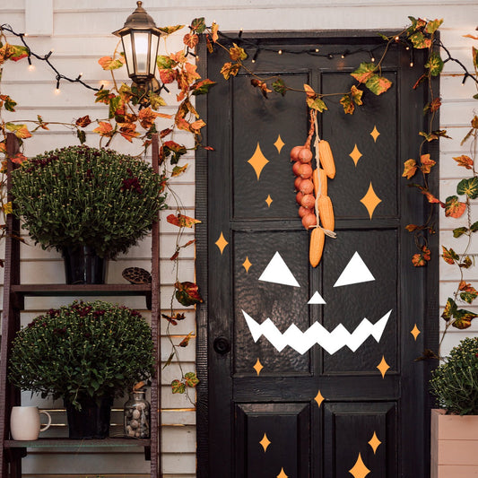 Vinilo para puerta Hallowen Cara espeluznante