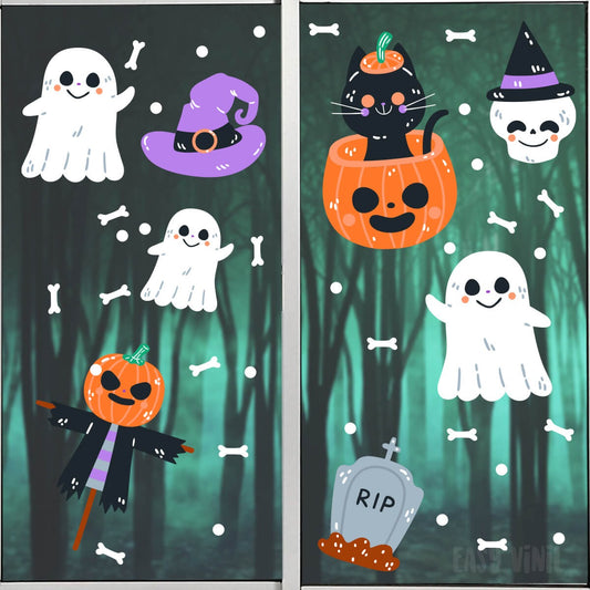 Vinil Electro estático para ventanas  aventuras de Halloween