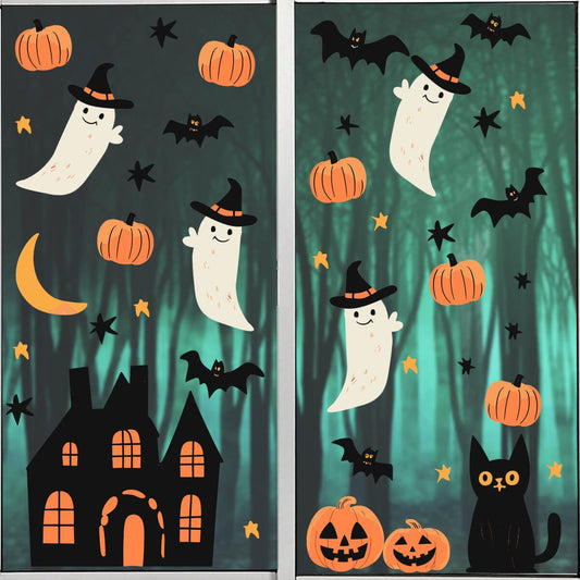 Vinil Electro estático para ventanas Casita de Halloween