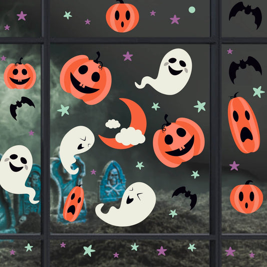 Vinil Electro estático para ventanas Fantasmas Juguetones