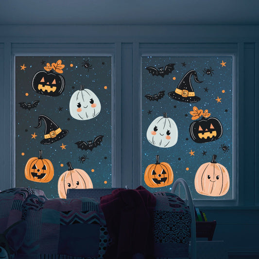 Vinil Electro estático para ventanas Calabacitas de Halloween