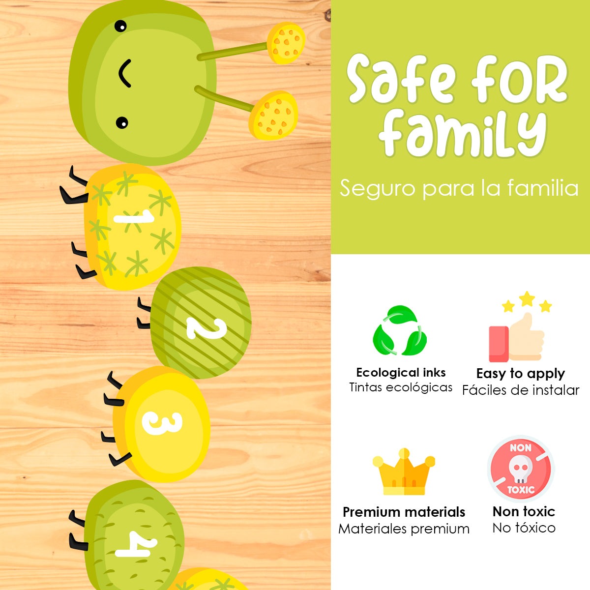 Calcomania Para pisos Gusanito