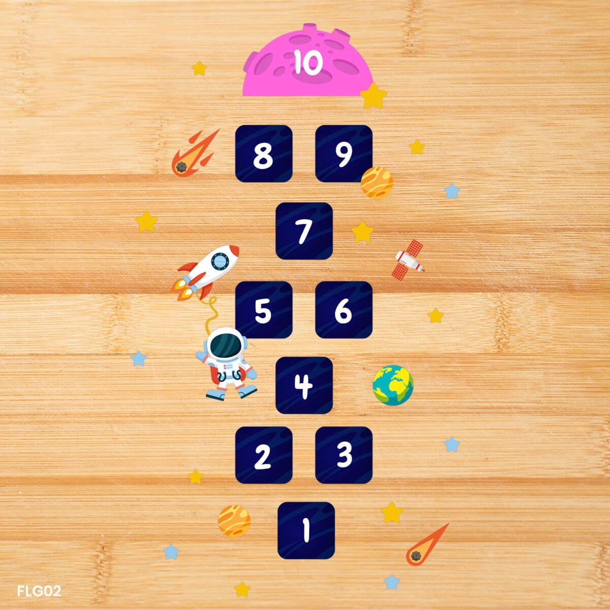 Calcomania Para pisos Avioncito Astronauta