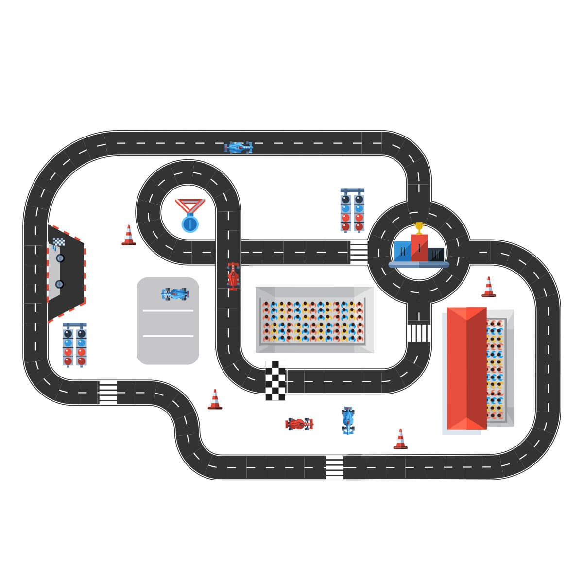 Calcomania Para pisos Pista de carreras