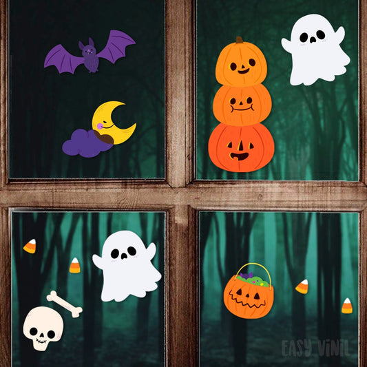 Vinil Electro estático para ventanas Vibras de hallowen