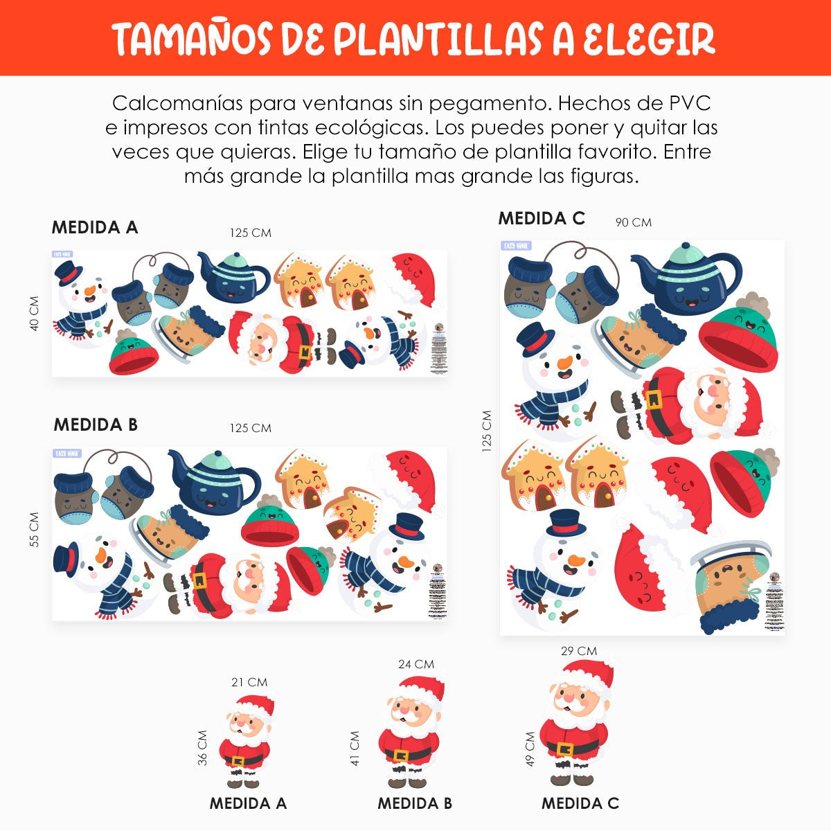 Vinil Electro estático para ventana MERRY CHRISTMAS