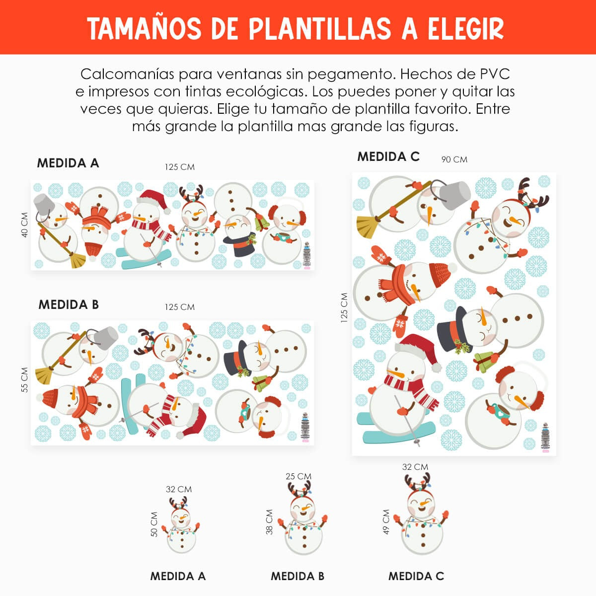 Vinil Electro estático para ventana Héroes de Invierno