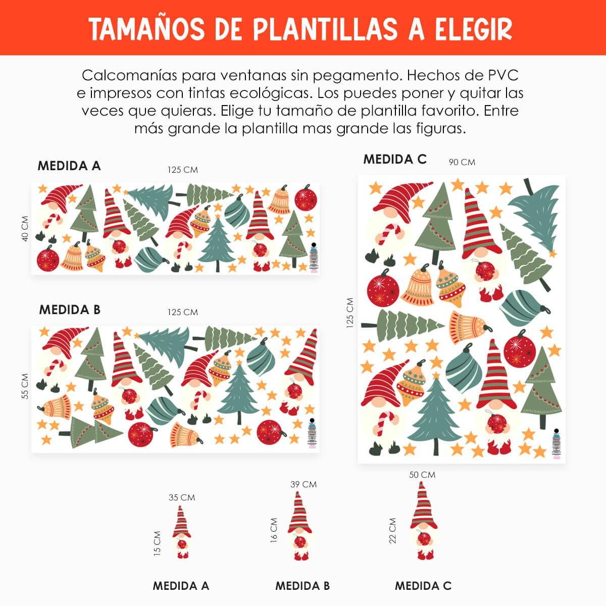 Vinil Electro estático para ventana Duendes de Alegría