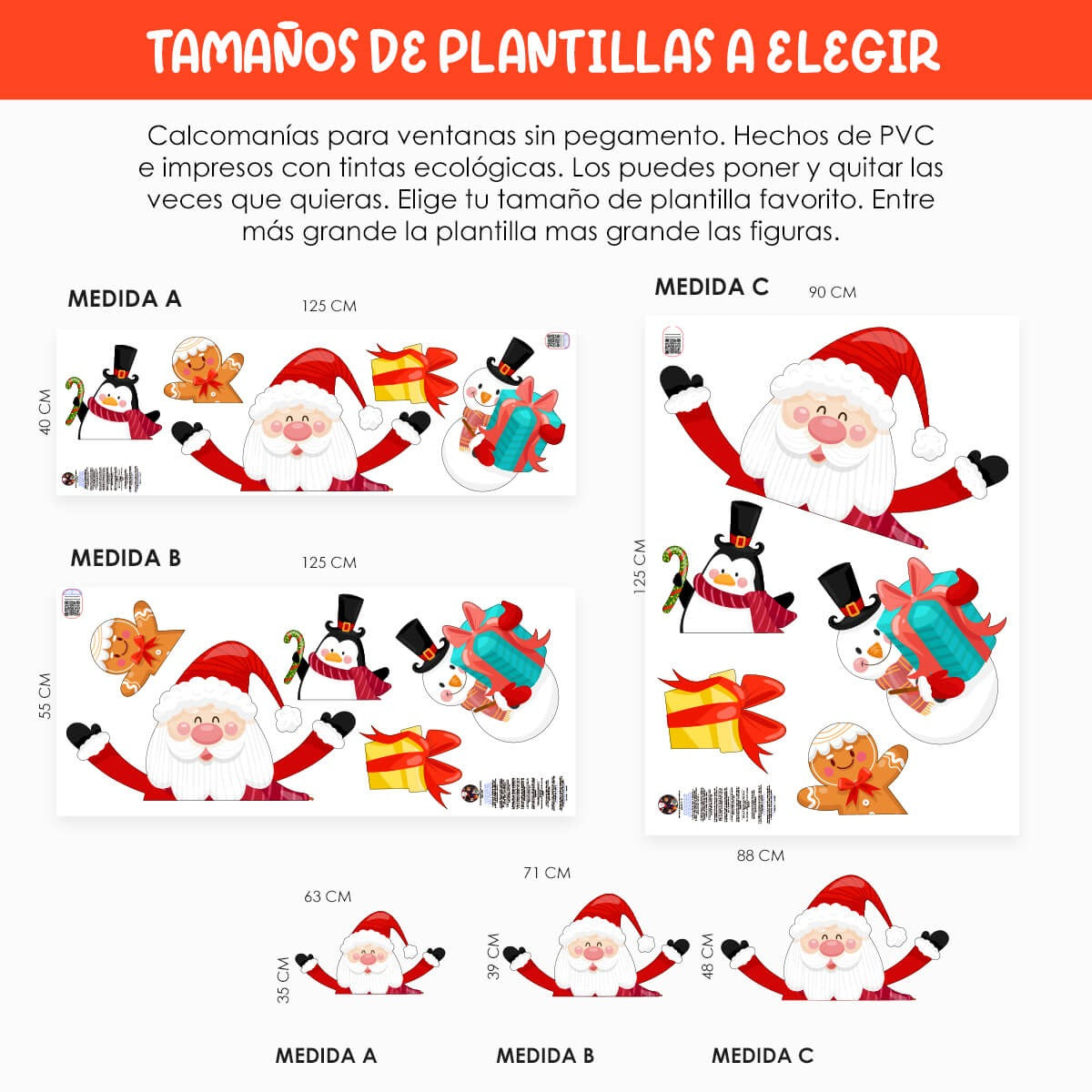 Vinil Electro estático para ventanas Dulces Muñecos