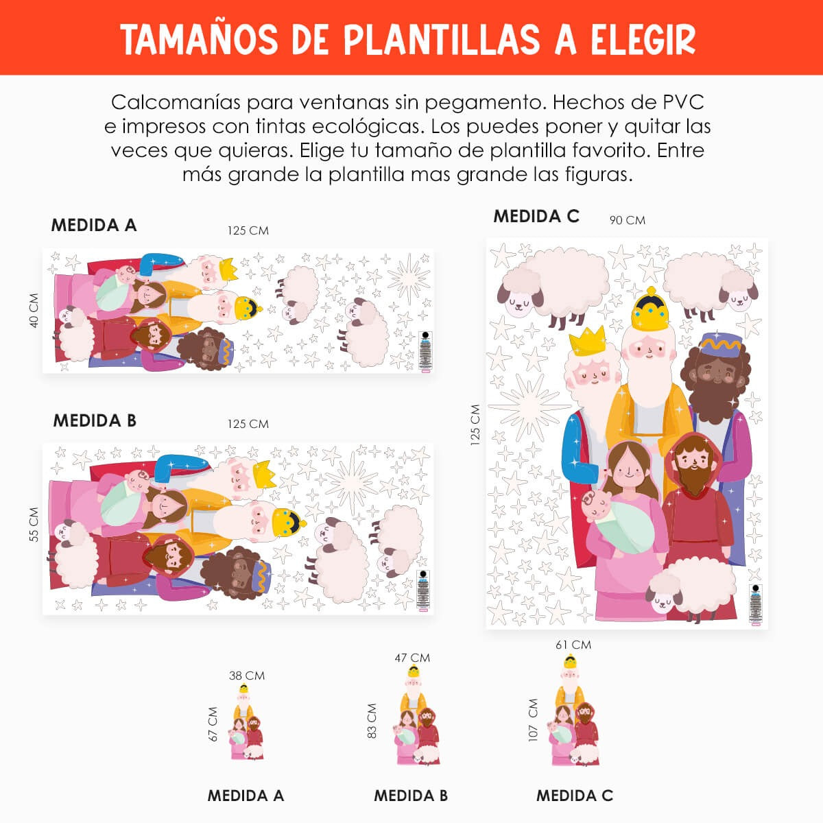 Vinil Electro estático para ventana Milagro de Paz