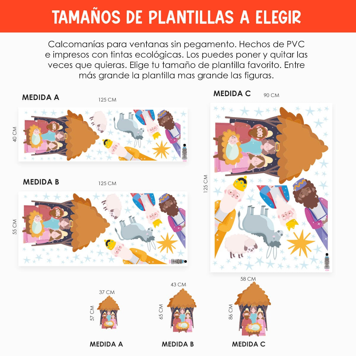 Vinil Electro estático para ventanas Estrella y Milagro