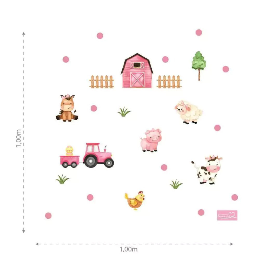 Combo granja rosa