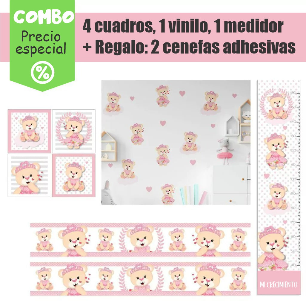 Combo de oso de la realeza princesa