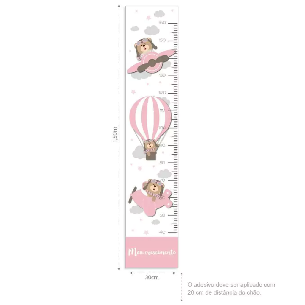 Combo de osito de peluche de aviador rosa