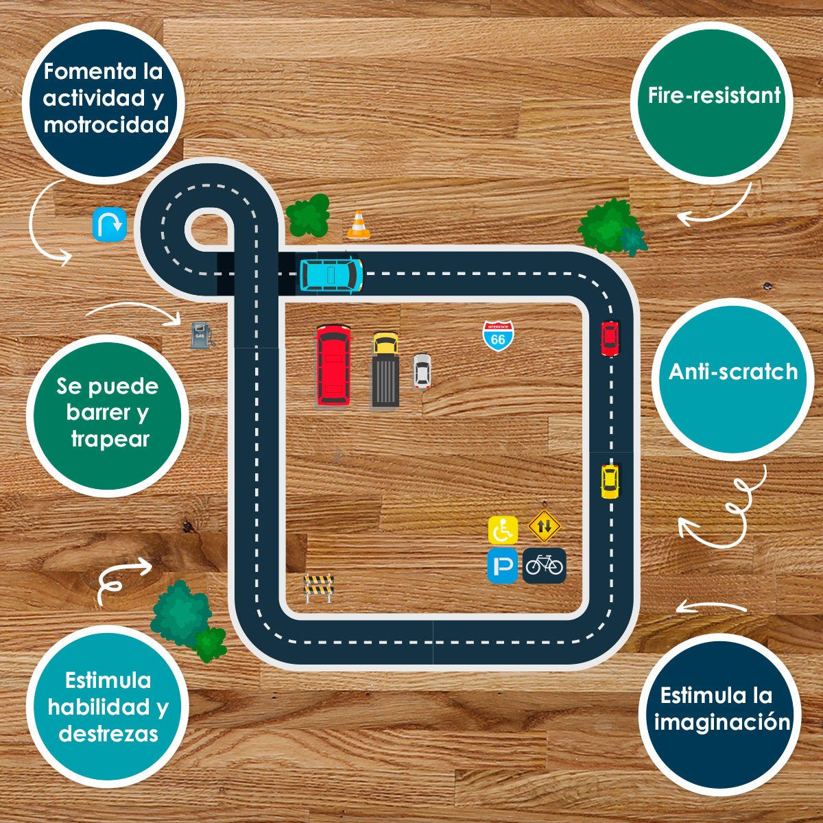 Calcomania Para pisos Diversión en pista