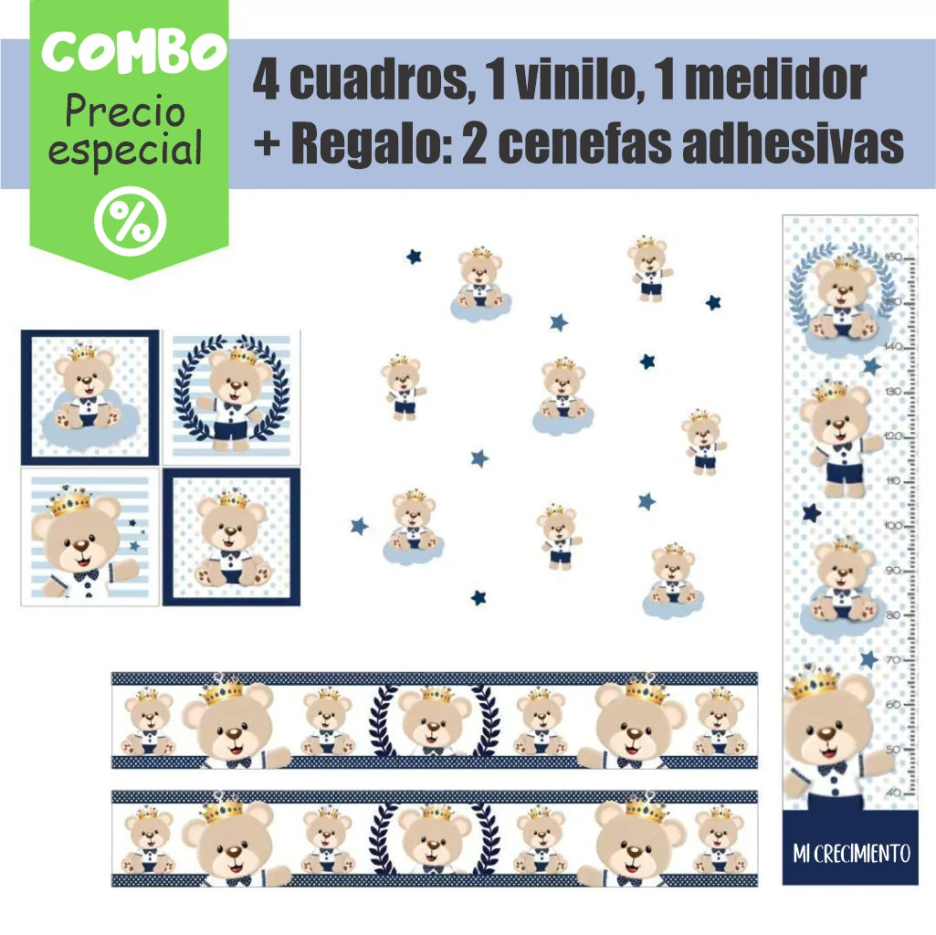 Combo de Príncipe oso azul marino