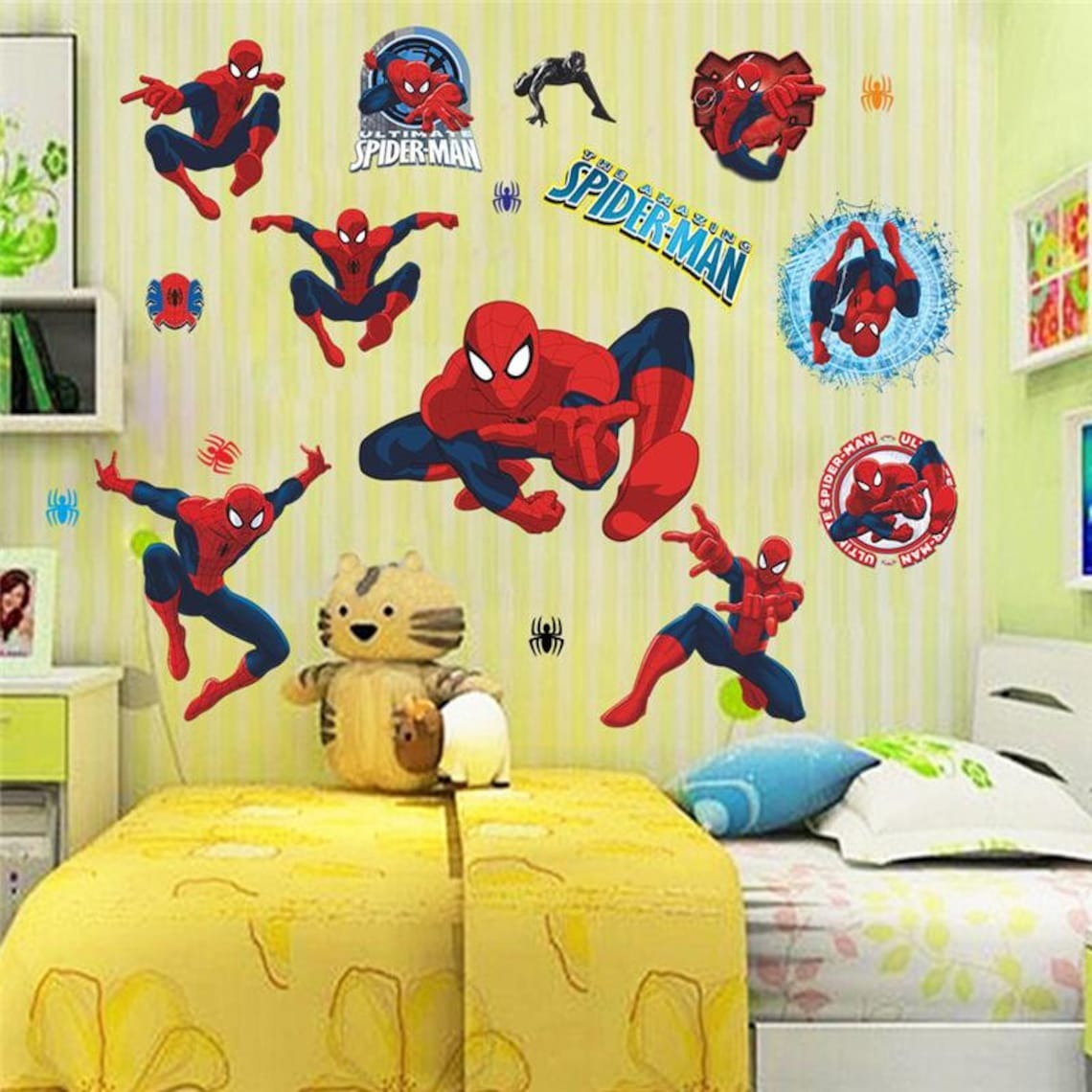 Vinilos decorativos Adhesivos infantiles de pared de spiderman modelo 12 niño