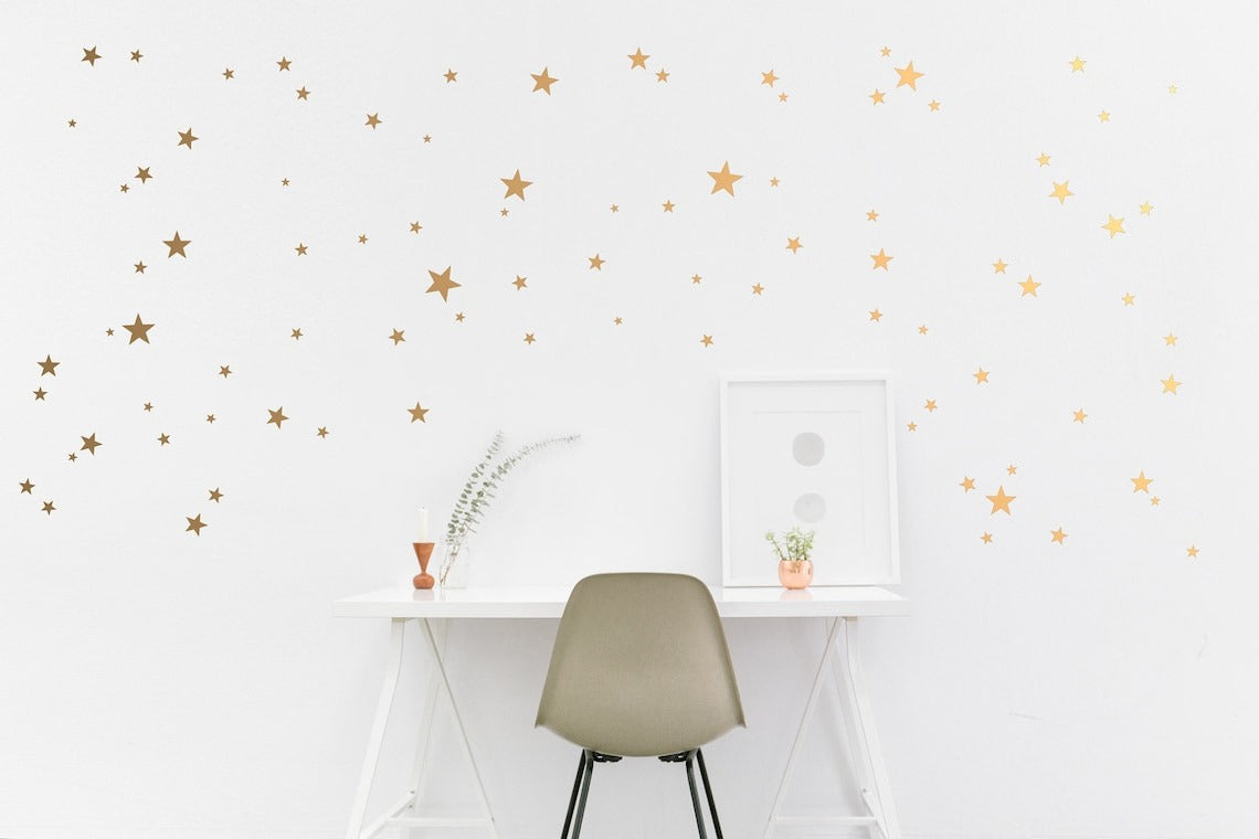 pegatinas de pared estrellas dorados