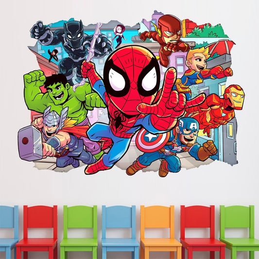 Vinilos decorativos Adhesivos infantiles de pared de spiderman modelo 15 niño