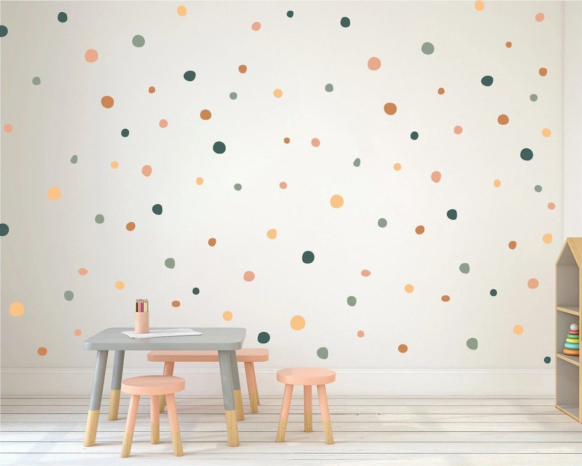 pegatinas de pared circulos colores variados