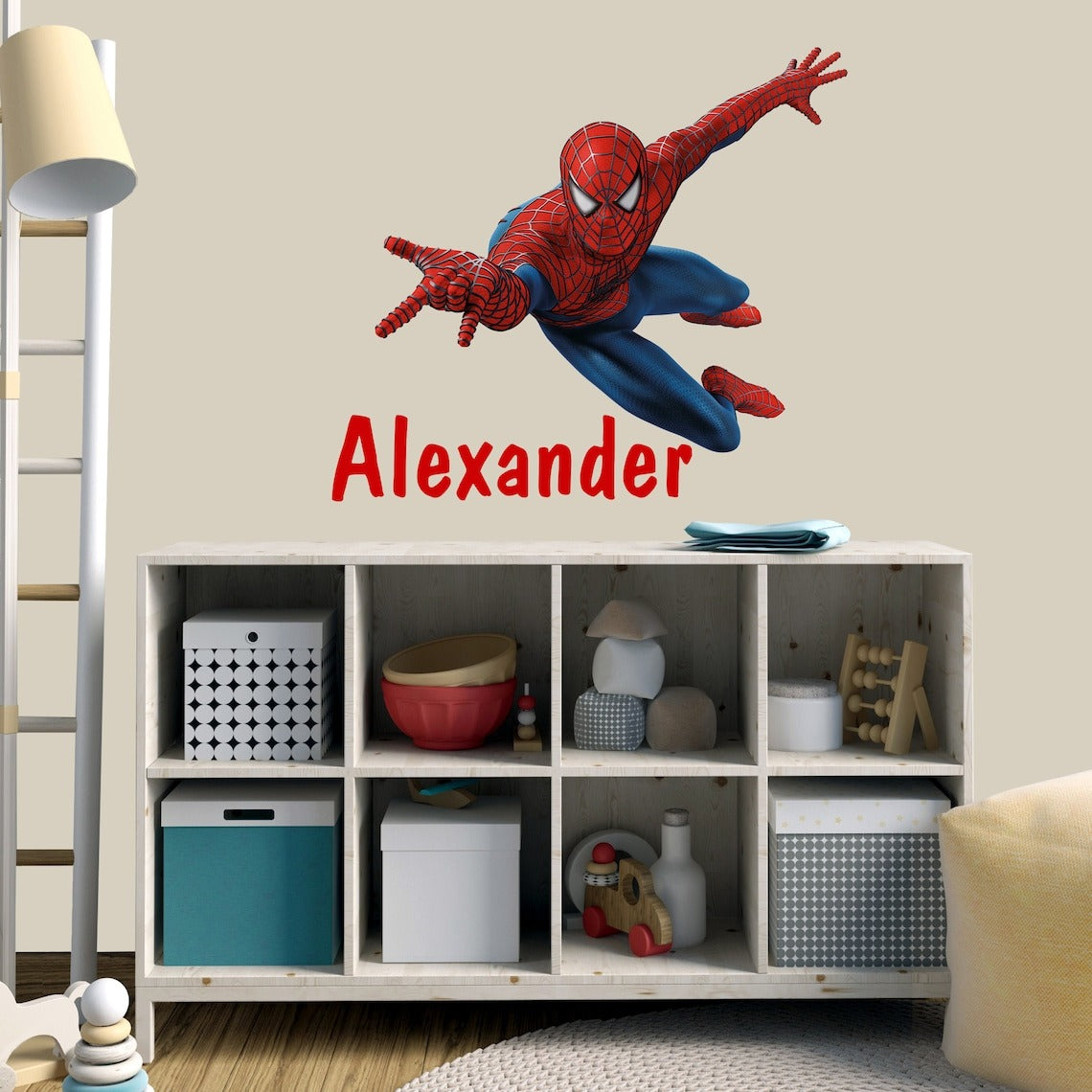 Vinilos decorativos Adhesivos infantiles de pared de spiderman modelo 14 niño