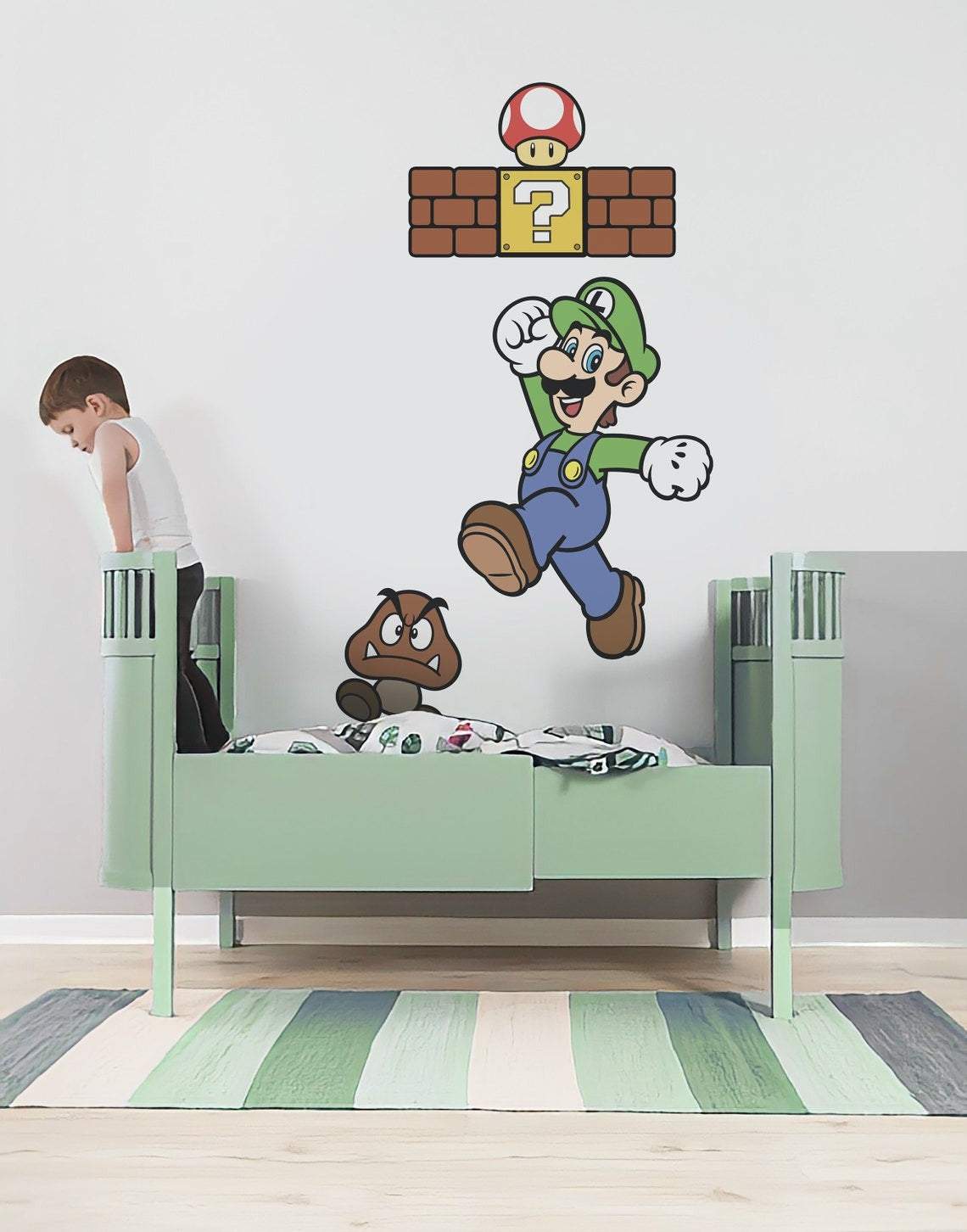 Vinilos decorativos Adhesivos infantiles de Pared mario bros 5 niño