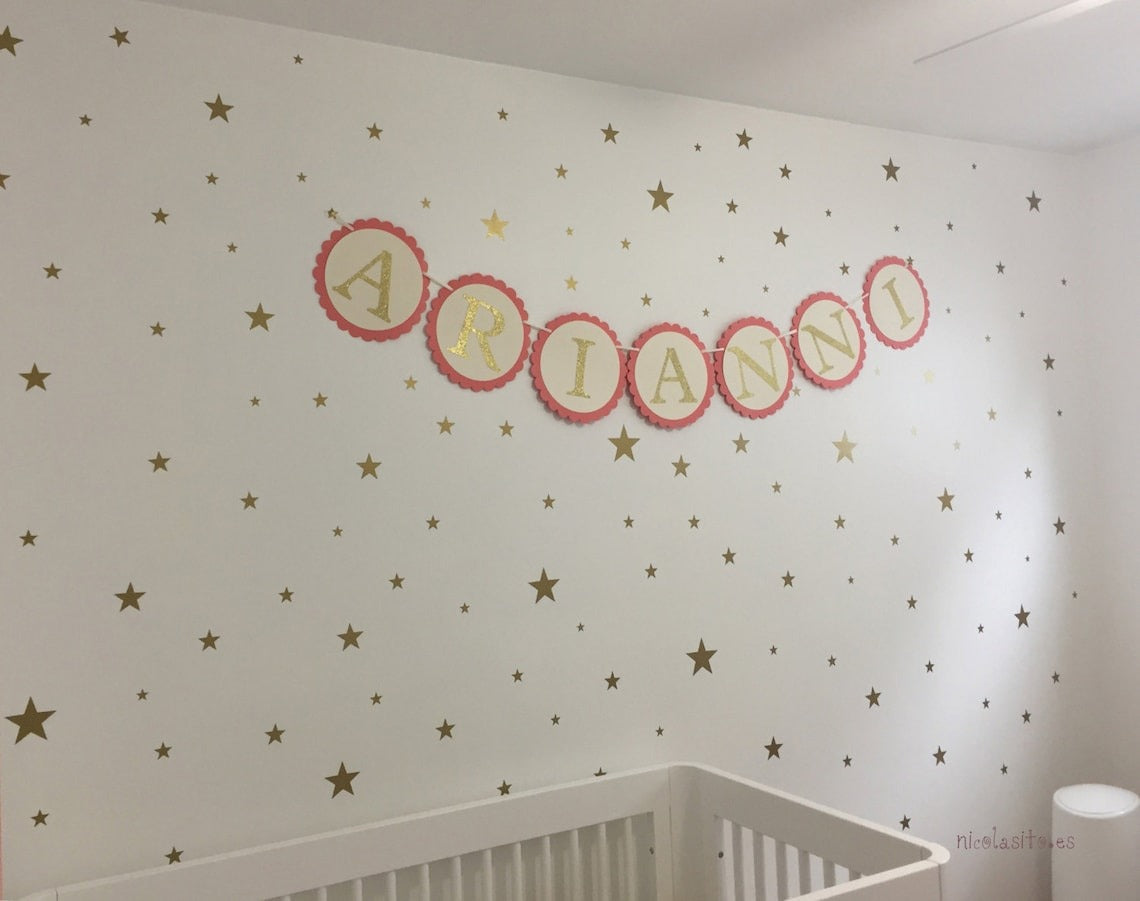 pegatinas de pared estrellas dorados