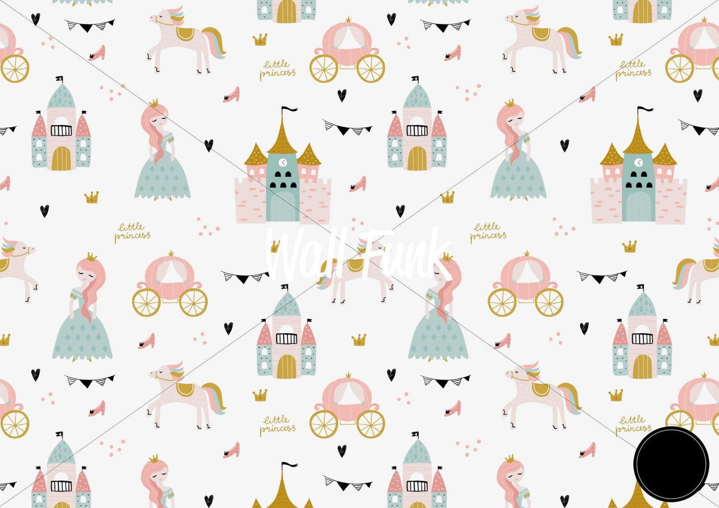 Papel para paredes Castillo mosaico princesa 2