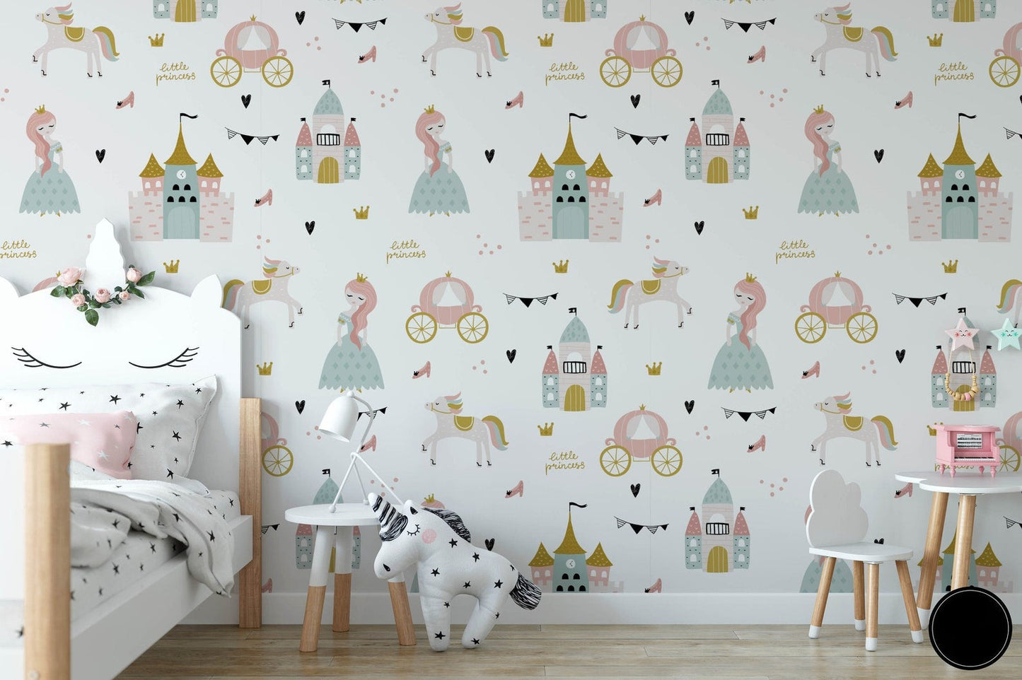Papel para paredes Castillo mosaico princesa 2