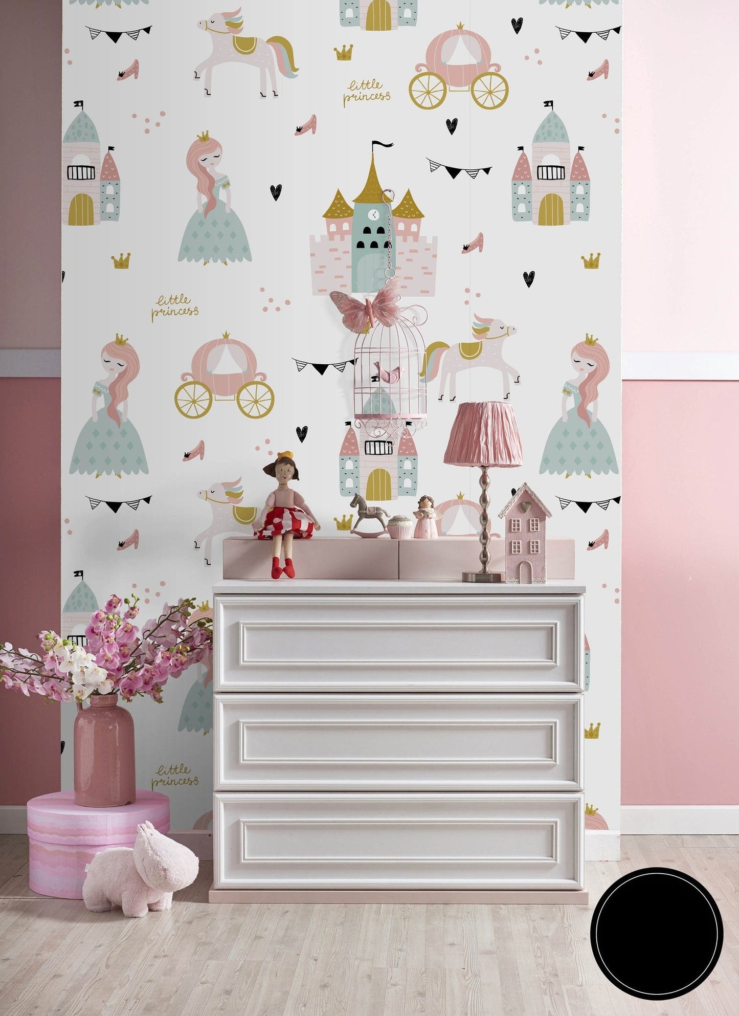 Papel para paredes Castillo mosaico princesa 2
