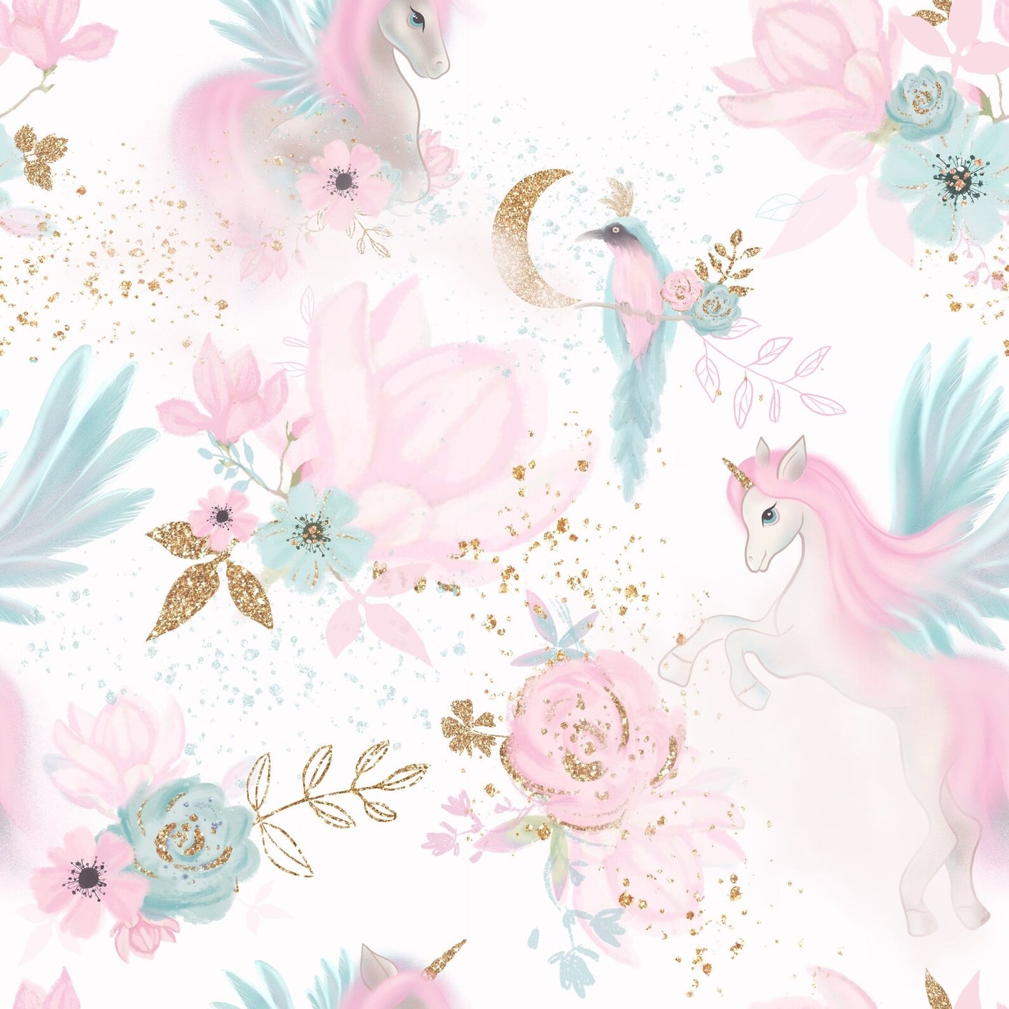 Papel para paredes diseño Unicornios