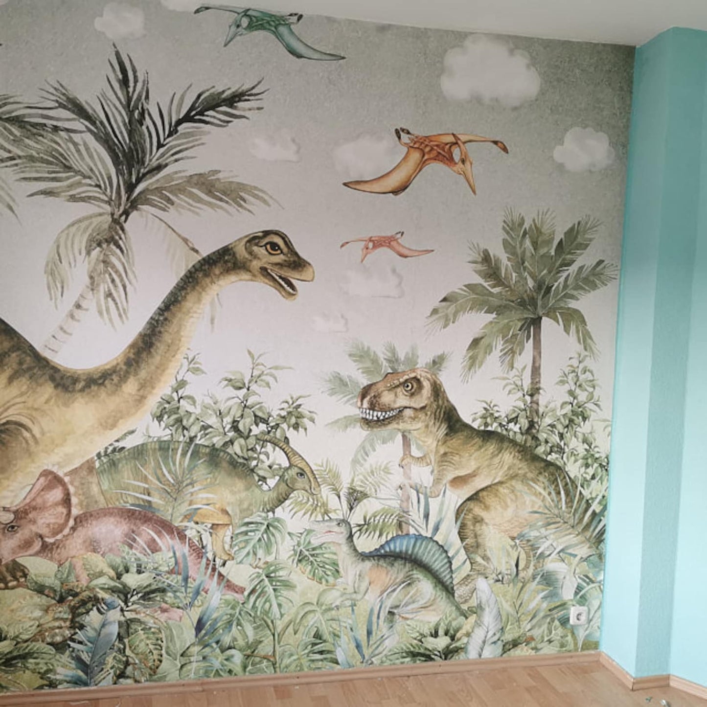 Papel para paredes Jungla jurassica
